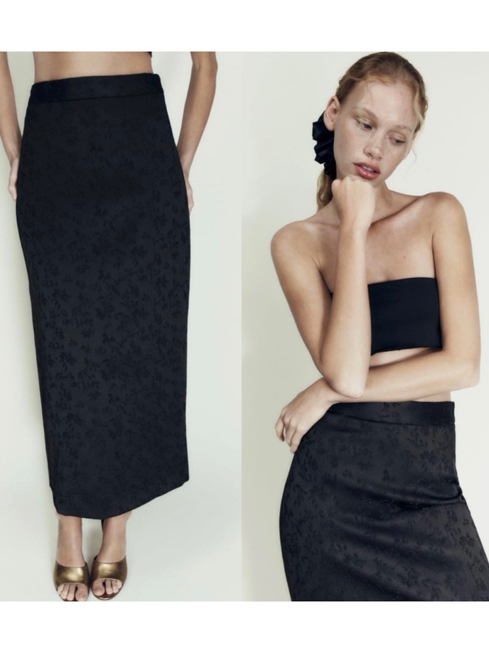 🍂 ZARA JACQUARD PENCIL SKIRT NWT 🍂